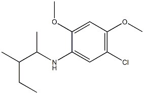 5-chloro-2,4-dimethoxy-N-(3-methylpentan-2-yl)aniline Struktur