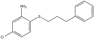 5-chloro-2-[(3-phenylpropyl)sulfanyl]aniline Struktur