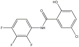 5-chloro-2-hydroxy-N-(2,3,4-trifluorophenyl)benzamide Struktur