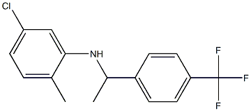 5-chloro-2-methyl-N-{1-[4-(trifluoromethyl)phenyl]ethyl}aniline Struktur