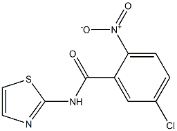 5-chloro-2-nitro-N-(1,3-thiazol-2-yl)benzamide Struktur