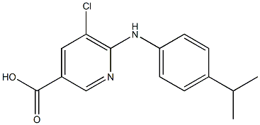 5-chloro-6-{[4-(propan-2-yl)phenyl]amino}pyridine-3-carboxylic acid Struktur