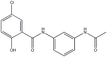 5-chloro-N-(3-acetamidophenyl)-2-hydroxybenzamide Struktur