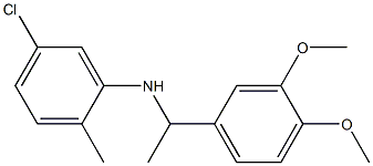 5-chloro-N-[1-(3,4-dimethoxyphenyl)ethyl]-2-methylaniline Struktur