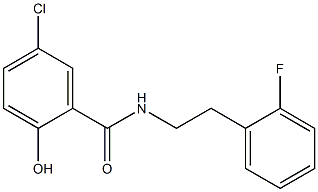 5-chloro-N-[2-(2-fluorophenyl)ethyl]-2-hydroxybenzamide Struktur