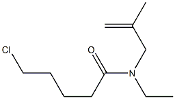 5-chloro-N-ethyl-N-(2-methylprop-2-en-1-yl)pentanamide Struktur