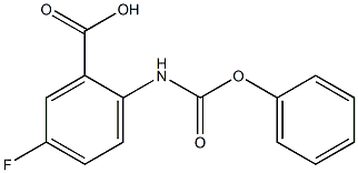 5-fluoro-2-[(phenoxycarbonyl)amino]benzoic acid Struktur