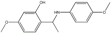 5-methoxy-2-{1-[(4-methoxyphenyl)amino]ethyl}phenol Struktur