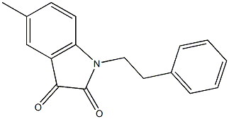 5-methyl-1-(2-phenylethyl)-2,3-dihydro-1H-indole-2,3-dione Struktur