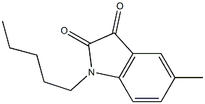 5-methyl-1-pentyl-2,3-dihydro-1H-indole-2,3-dione Struktur