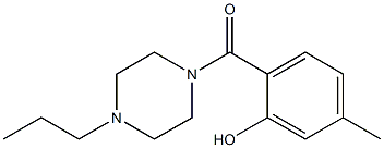 5-methyl-2-[(4-propylpiperazin-1-yl)carbonyl]phenol Struktur