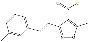 5-methyl-3-[(E)-2-(3-methylphenyl)vinyl]-4-nitroisoxazole Struktur