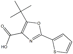 5-tert-butyl-2-(thiophen-2-yl)-1,3-oxazole-4-carboxylic acid Struktur