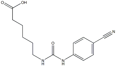 6-({[(4-cyanophenyl)amino]carbonyl}amino)hexanoic acid Struktur