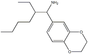 6-(1-amino-2-ethylhexyl)-2,3-dihydro-1,4-benzodioxine Struktur