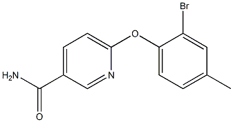 6-(2-bromo-4-methylphenoxy)pyridine-3-carboxamide Struktur