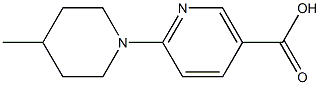 6-(4-methylpiperidin-1-yl)nicotinic acid Struktur