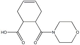 6-(morpholin-4-ylcarbonyl)cyclohex-3-ene-1-carboxylic acid Struktur