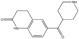 6-(piperidin-4-ylcarbonyl)-3,4-dihydroquinolin-2(1H)-one Struktur