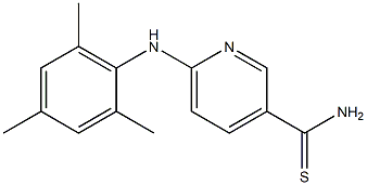 6-[(2,4,6-trimethylphenyl)amino]pyridine-3-carbothioamide Struktur