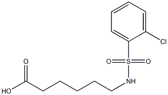 6-[(2-chlorobenzene)sulfonamido]hexanoic acid Struktur