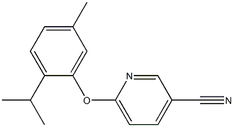 6-[5-methyl-2-(propan-2-yl)phenoxy]pyridine-3-carbonitrile Struktur