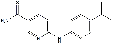 6-{[4-(propan-2-yl)phenyl]amino}pyridine-3-carbothioamide Struktur