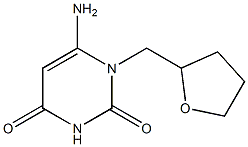 6-amino-1-(oxolan-2-ylmethyl)-1,2,3,4-tetrahydropyrimidine-2,4-dione Struktur