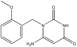 6-amino-1-[(2-methoxyphenyl)methyl]-1,2,3,4-tetrahydropyrimidine-2,4-dione Struktur