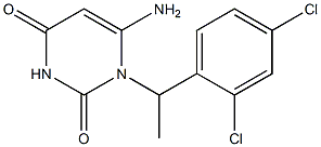 6-amino-1-[1-(2,4-dichlorophenyl)ethyl]-1,2,3,4-tetrahydropyrimidine-2,4-dione Struktur