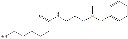 6-amino-N-{3-[benzyl(methyl)amino]propyl}hexanamide Struktur