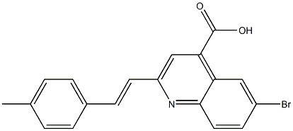 6-bromo-2-[(E)-2-(4-methylphenyl)vinyl]quinoline-4-carboxylic acid Struktur