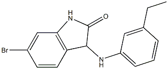 6-bromo-3-[(3-ethylphenyl)amino]-2,3-dihydro-1H-indol-2-one Struktur