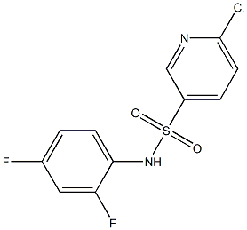 6-chloro-N-(2,4-difluorophenyl)pyridine-3-sulfonamide Struktur