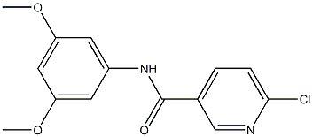 6-chloro-N-(3,5-dimethoxyphenyl)pyridine-3-carboxamide Struktur