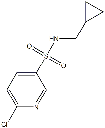 6-chloro-N-(cyclopropylmethyl)pyridine-3-sulfonamide Struktur