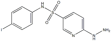 6-hydrazinyl-N-(4-iodophenyl)pyridine-3-sulfonamide Struktur