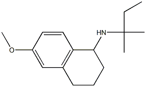 6-methoxy-N-(2-methylbutan-2-yl)-1,2,3,4-tetrahydronaphthalen-1-amine Struktur