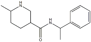 6-methyl-N-(1-phenylethyl)piperidine-3-carboxamide Struktur