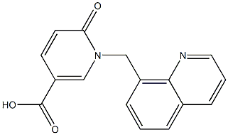 6-oxo-1-(quinolin-8-ylmethyl)-1,6-dihydropyridine-3-carboxylic acid Struktur