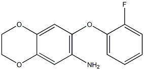 7-(2-fluorophenoxy)-2,3-dihydro-1,4-benzodioxin-6-amine Struktur