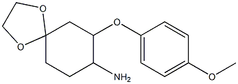 7-(4-methoxyphenoxy)-1,4-dioxaspiro[4.5]dec-8-ylamine Struktur