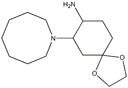 7-(azocan-1-yl)-1,4-dioxaspiro[4.5]decan-8-amine Struktur