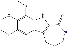 7,8,9-trimethoxy-1H,2H,3H,4H,5H,10H-azepino[3,4-b]indol-1-one Struktur