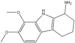 7,8-dimethoxy-2,3,4,9-tetrahydro-1H-carbazol-1-amine Struktur