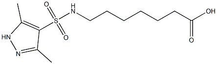 7-[(3,5-dimethyl-1H-pyrazole-4-)sulfonamido]heptanoic acid Struktur