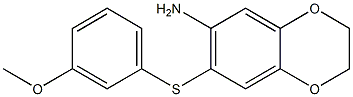 7-[(3-methoxyphenyl)sulfanyl]-2,3-dihydro-1,4-benzodioxin-6-amine Struktur