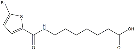 7-{[(5-bromothien-2-yl)carbonyl]amino}heptanoic acid Struktur