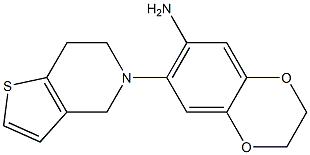 7-{4H,5H,6H,7H-thieno[3,2-c]pyridin-5-yl}-2,3-dihydro-1,4-benzodioxin-6-amine Struktur