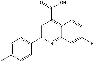 7-fluoro-2-(4-methylphenyl)quinoline-4-carboxylic acid Struktur